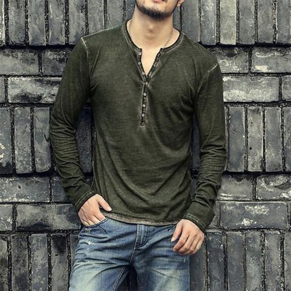 Mens Henley Shirt - 6
